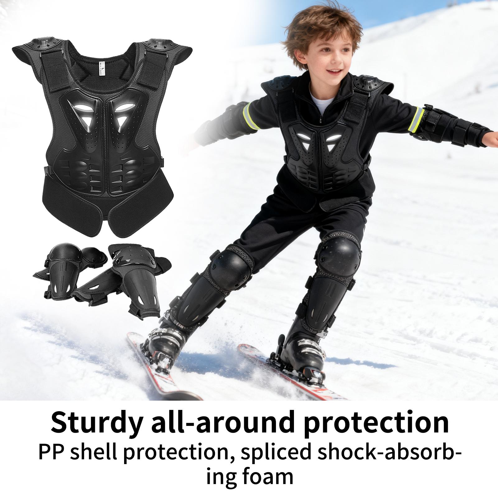 Cycling Gear For Kids - Jugend-Motocross-Ausrüstung, Brustschutz mit Ellenbogen- und Knieschoner,