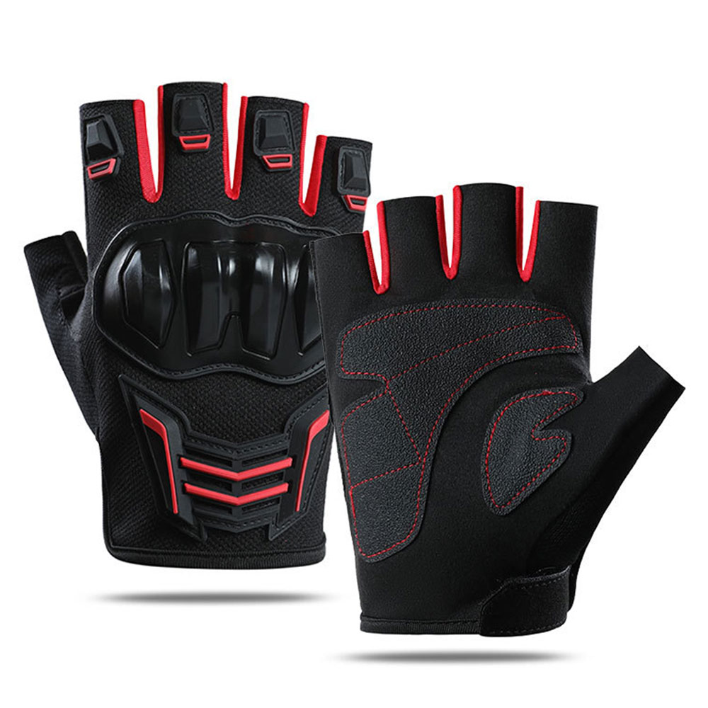 Cycling Gear Pas - Atmungsaktive Motorrad Handschuhe Sommer Halb Finger
