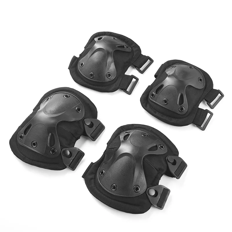 Cycling Gear Pas - Taktisches Knie- und Ellbogenschutz-Set, militärisches Training,