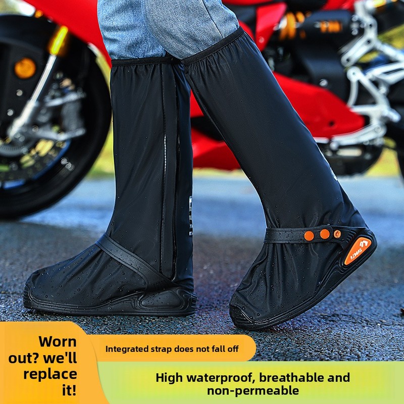 Cycling Shoe Covers - Herren Damen Wasserdichte High-Top-Überschuhe, Dicke Rutschfeste