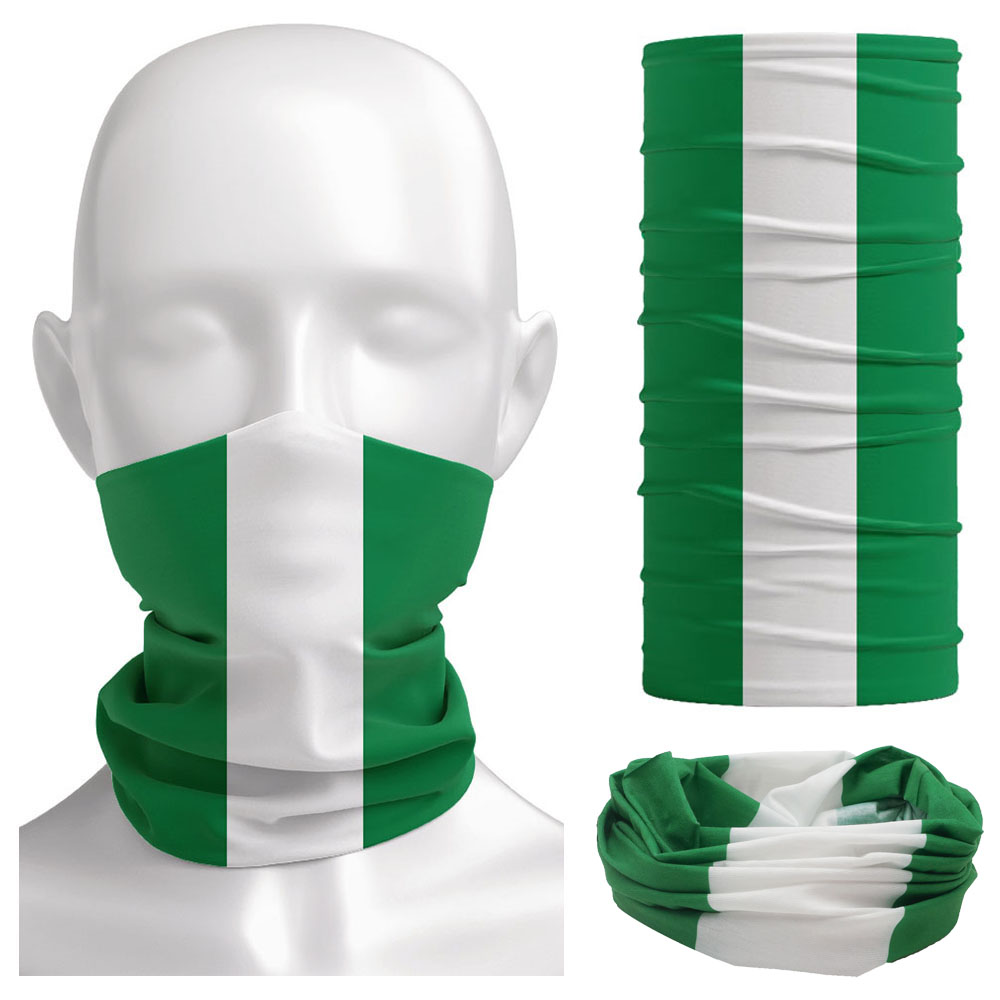 Cycling Gear Pas - Nigeria-Flagge, Halstuch, Damen, Halstuch, Camping, Sturmhaube