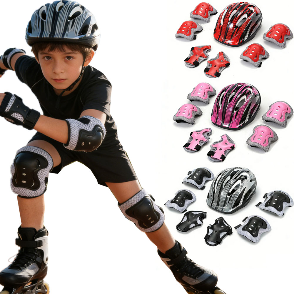 Cycling Gear For Kids - Fahrrad-Sport-Schutzausrüstungsset, verstellbar, für Kinder, Sicherheit, Skaten,