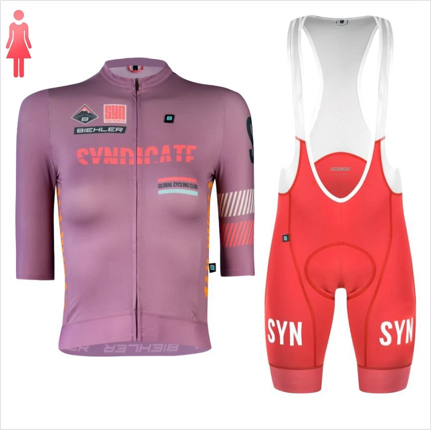 SYN Lila Kurzarmtrikot und rot – Cycling Gear For Sale Bewertung und Preis