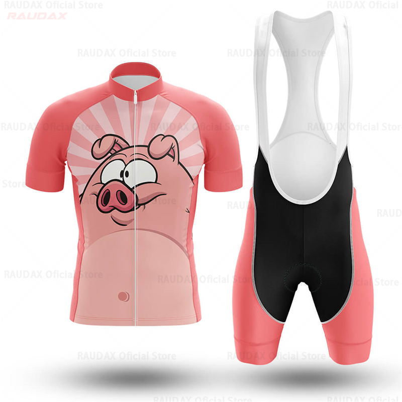 Lustiges Schweinchen-Cartoon-A – Cycling Gear For Sale Bewertung und Preis