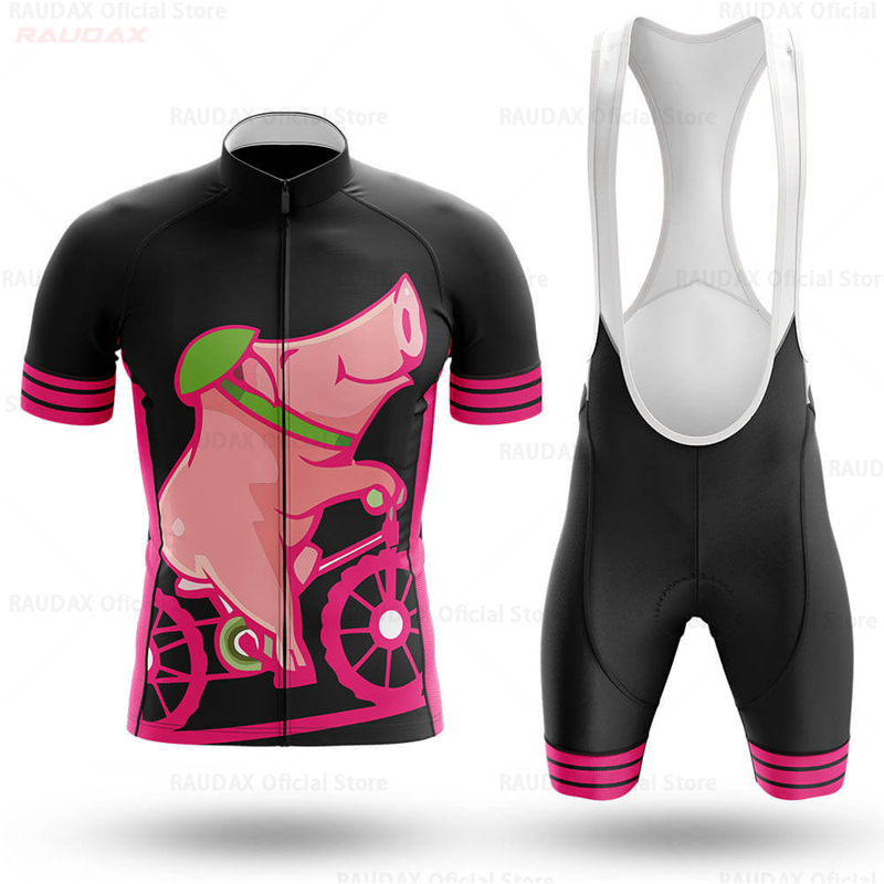 Lustiges Schweinchen-Cartoon-A – Cycling Gear For Sale Bewertung und Preis